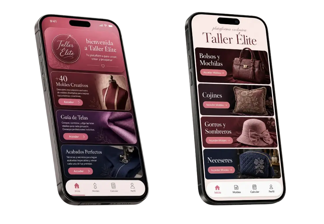 Taller Élite — pantalla principal de la plataforma